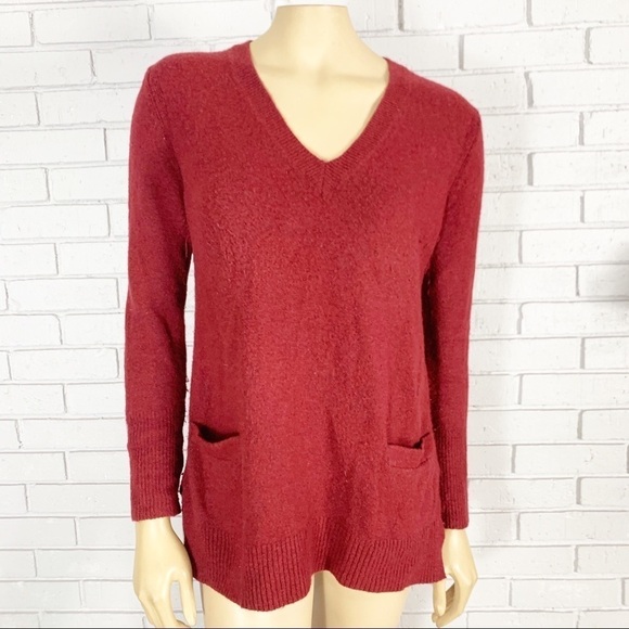 J.Crew Women’s V-neck front-pocket tunic sweater - Picture 8 of 9